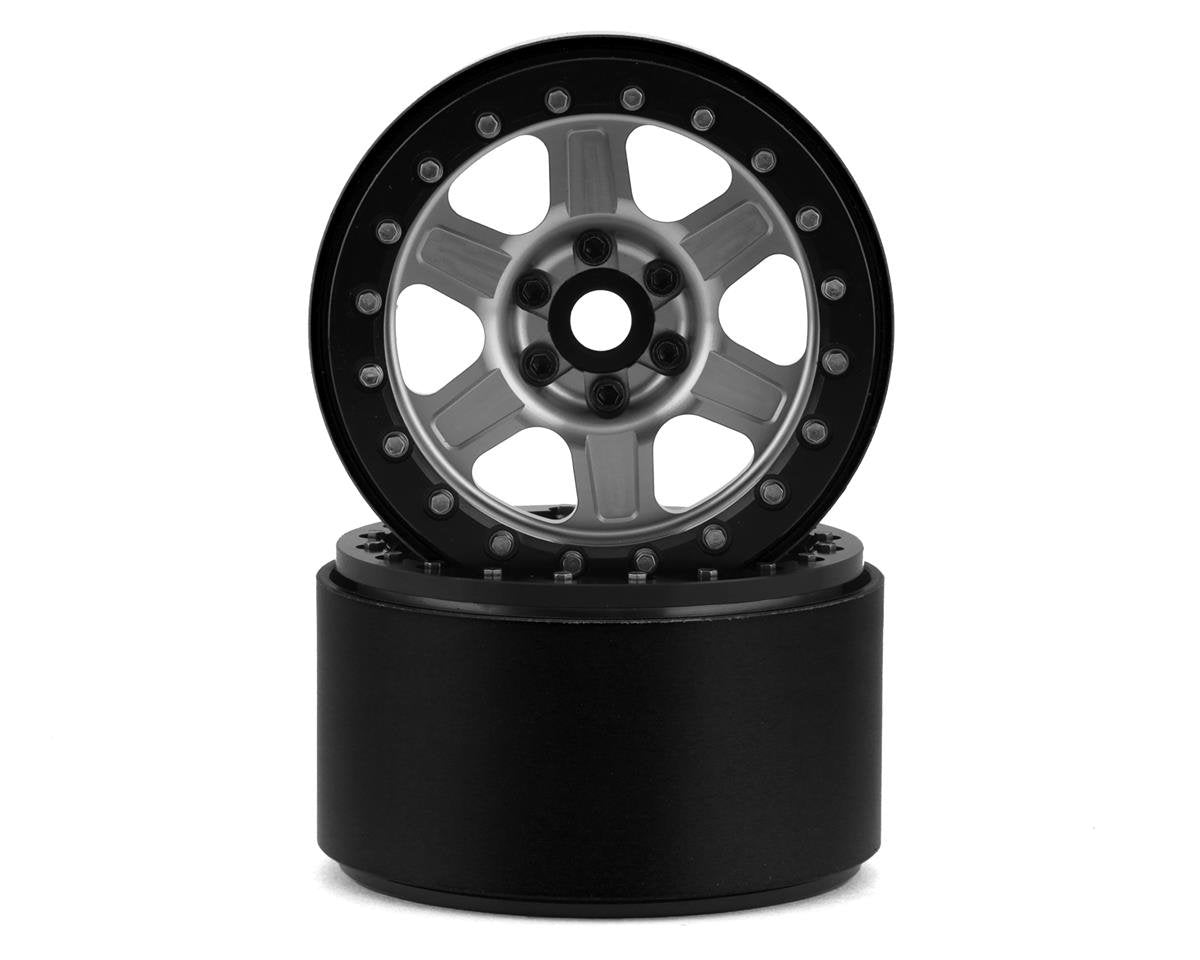 SSD RC Challenger 2.2" Beadlock Crawler Wheels (Silver) (2) (SSD00429)
