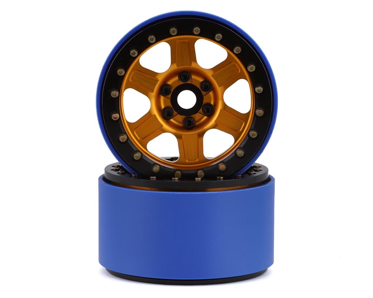 SSD RC Challenger PL 2.2" Beadlock Crawler Wheels (Gold/Black) (2) (SSD00432)
