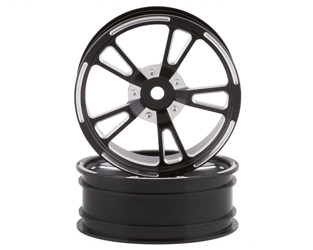 SSD RC V Spoke Aluminum Front 2.2Ó Drag Racing Wheels (Black) (2) (SSD00450)