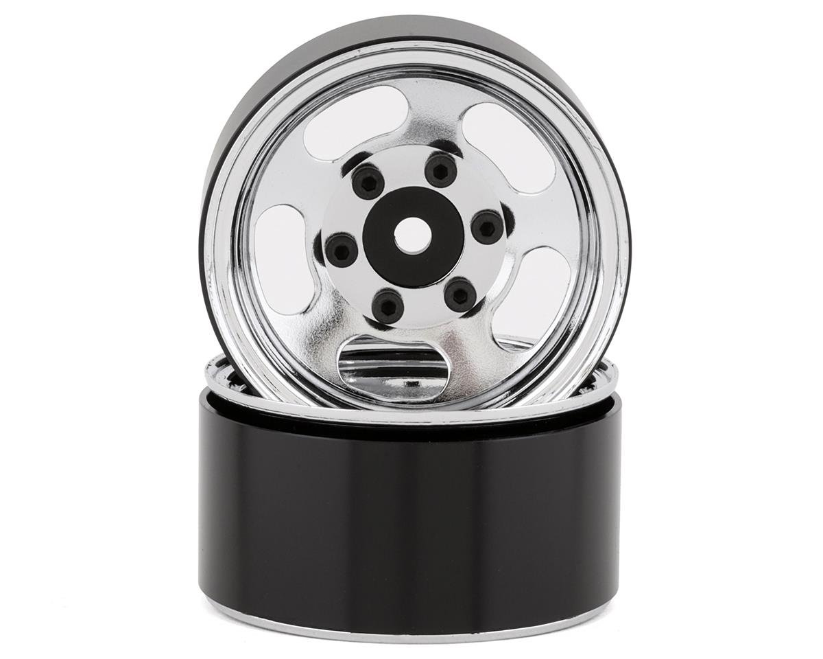 SSD RC Slot 1.55Ó Steel Beadlock Crawler Wheels (Chrome) (2) (SSD00475)