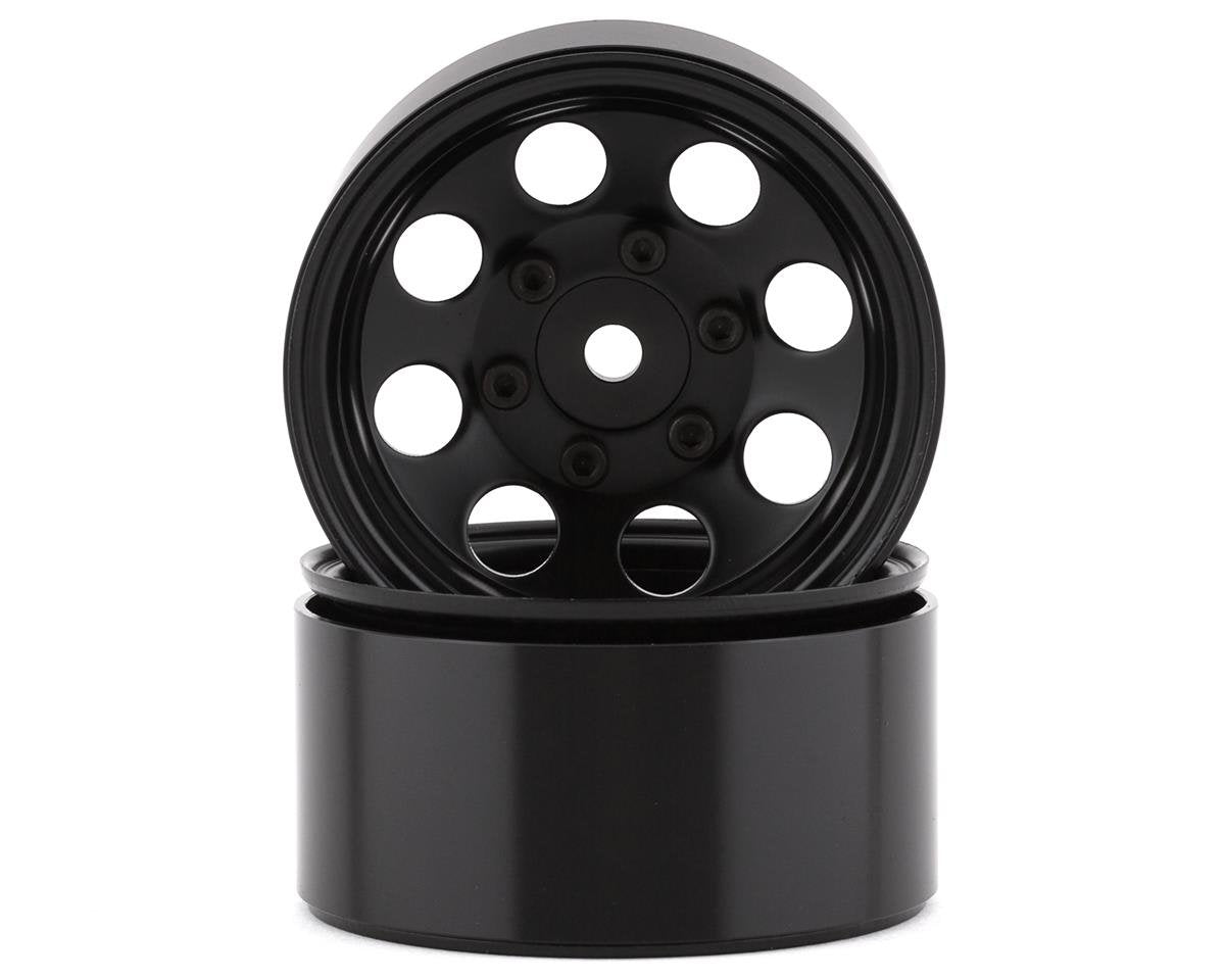 SSD RC 8 Hole 1.55Ó Steel Beadlock Crawler Wheels (Black) (2) (SSD00484)