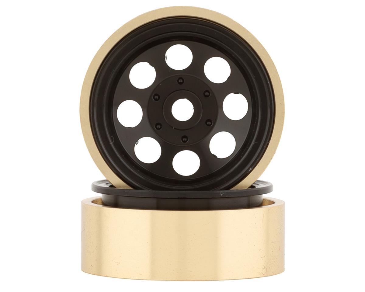 SSD RC 1.0Ó Aluminum/Brass 8 Hole Beadlock Wheels (Black) (2) (24g) (SSD00506)