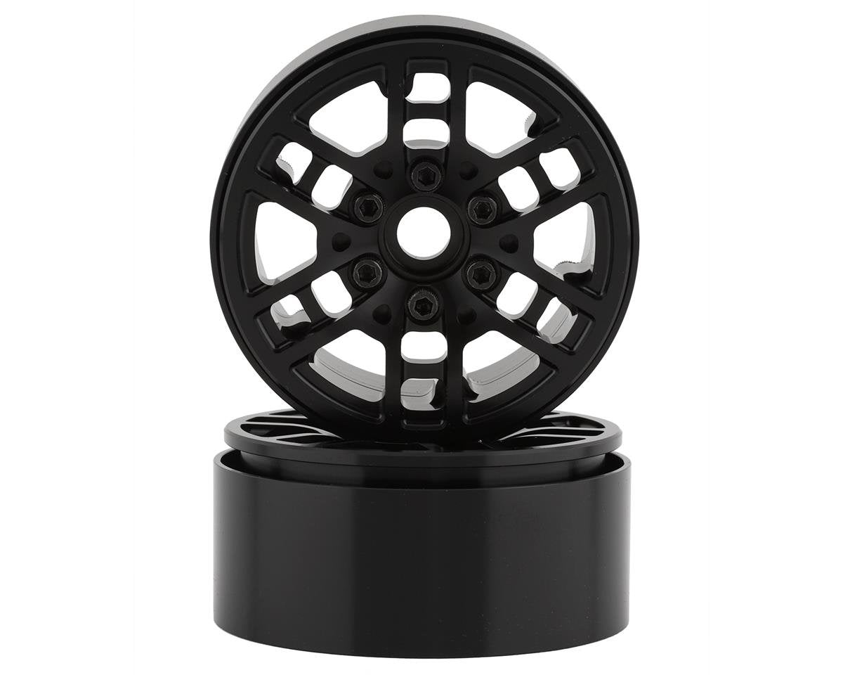 SSD RC Toycoma 1.9" Beadlock Crawler Wheels (Black) (2) (SSD00529)