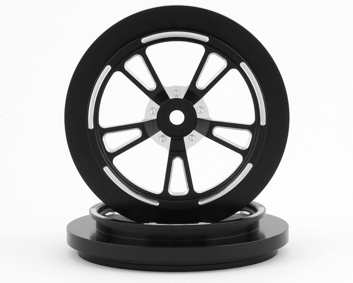 SSD RC V Spoke 2.2/2.7" Narrow Front Drag Wheels (Black) (2) (SSD00533)
