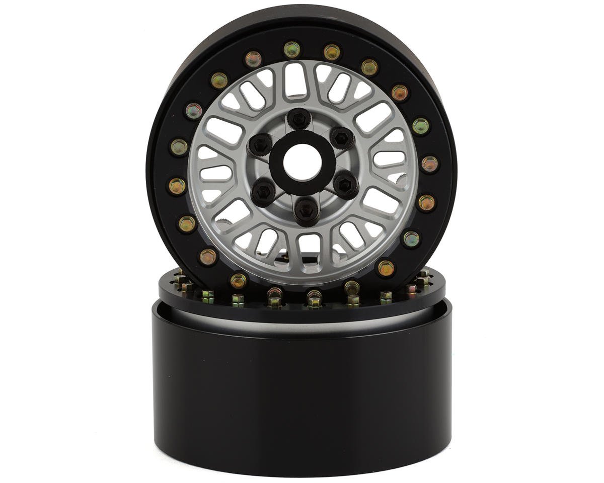 SSD RC Mesh 1.9" Beadlock Crawler Wheels (Silver) (2) (SSD00534)