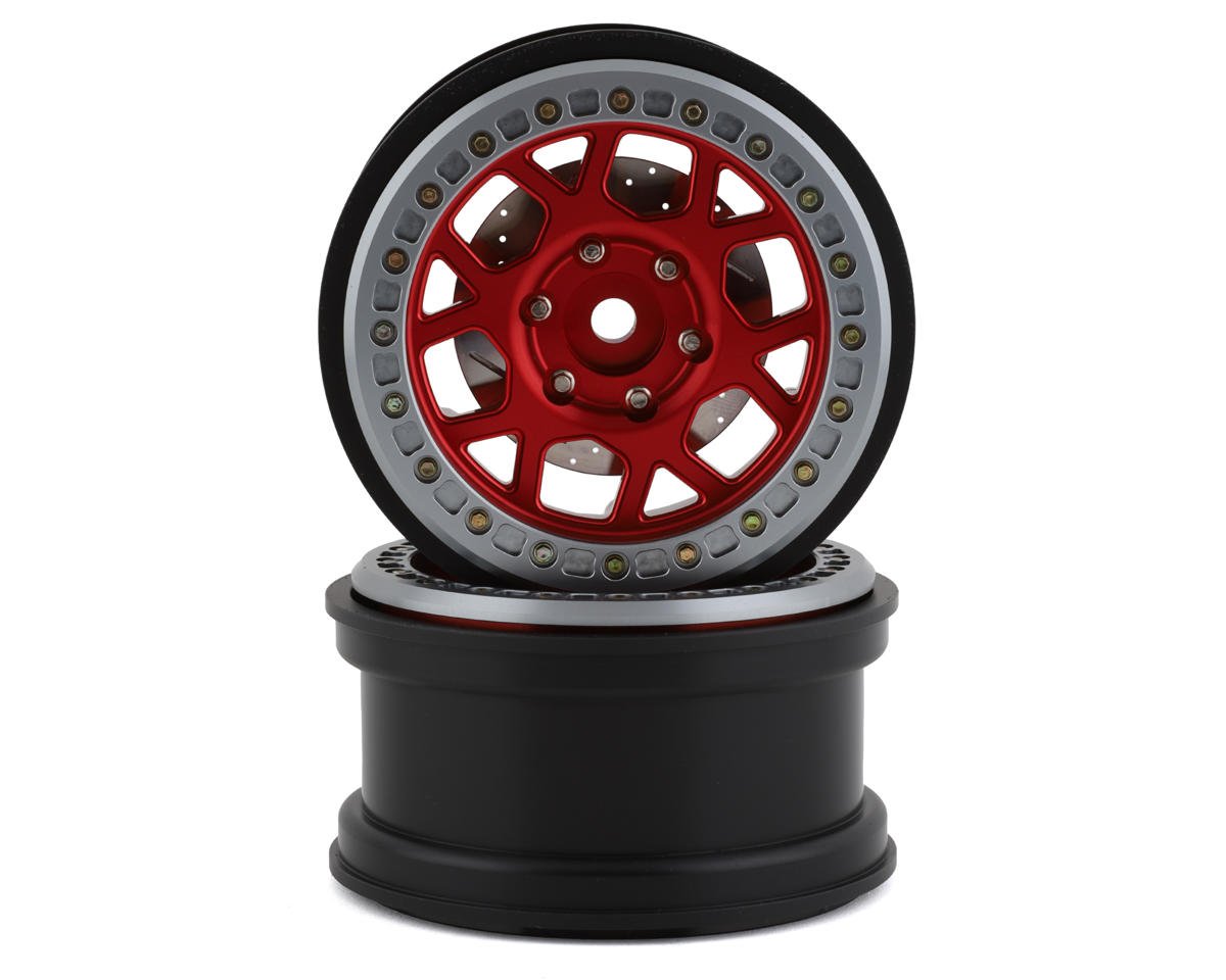 SSD RC 2.9Ó Boxer Beadlock Wheels w/Brake Rotor (Red) (2) (SSD00553)