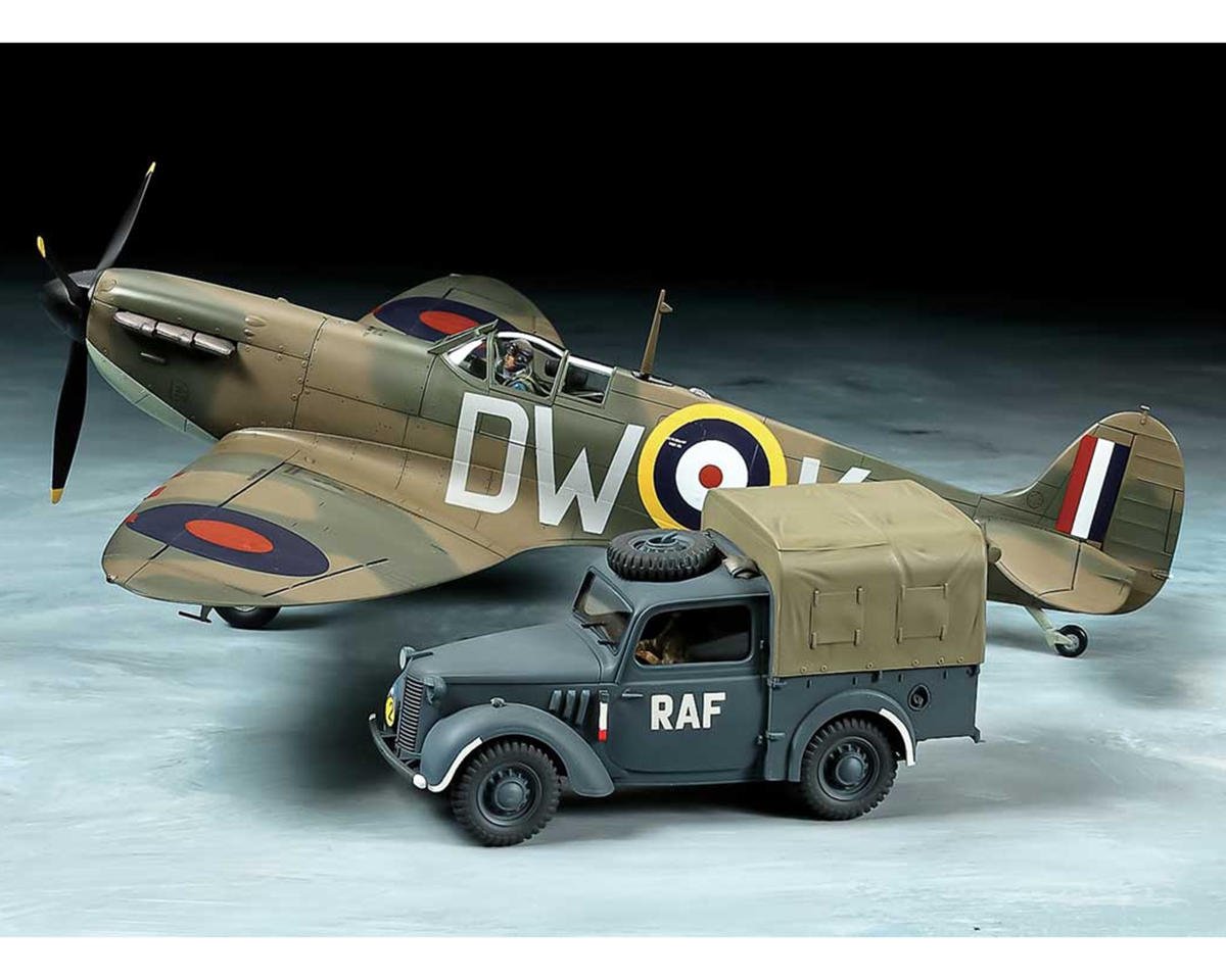 Tamiya 1/48 Supermarine Spitfire Mk.I & Light Utility Car Model Set (TAM25211)