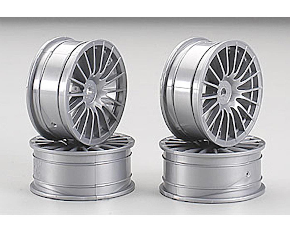 Tamiya Medium Narrow 18-Spoke 1/10 Scale On Road Wheels (Silver) (4) (TAM51046)