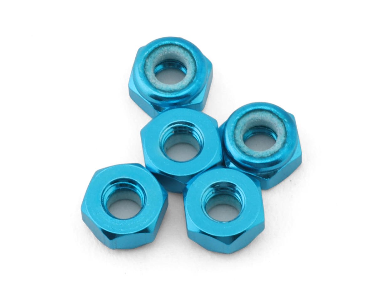 Tamiya Low Profile 3mm Aluminum Lock Nut (Blue) (TAM54155)