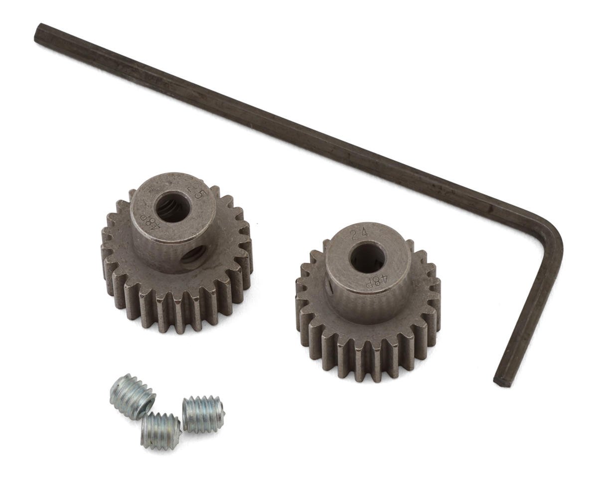 Tamiya 48P Metal Pinion Gears (3.17mm Bore) (24T/25T) (TAM54218)