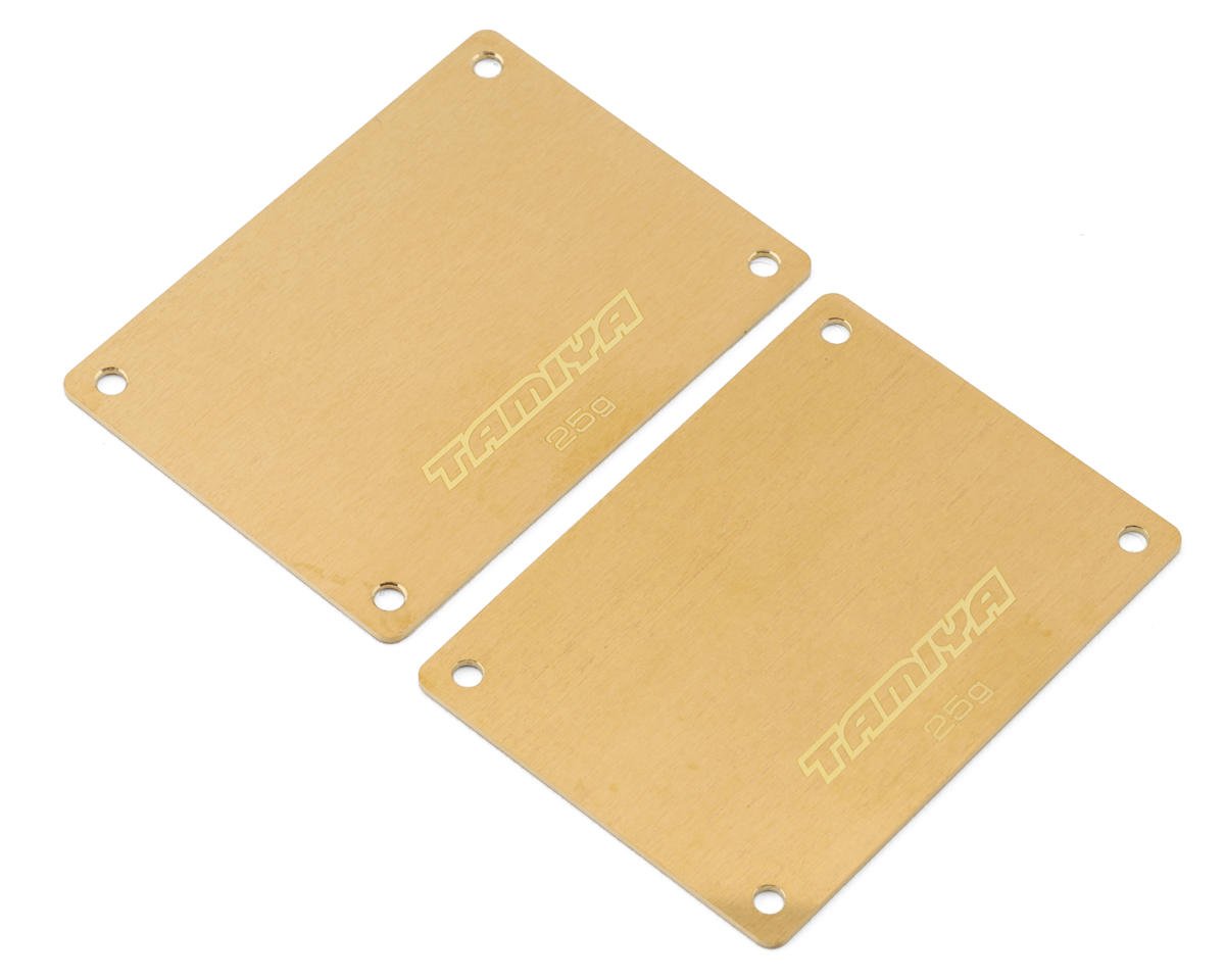 Tamiya Half Size Brass Chassis Weight (25g) (2) (TAM54591)