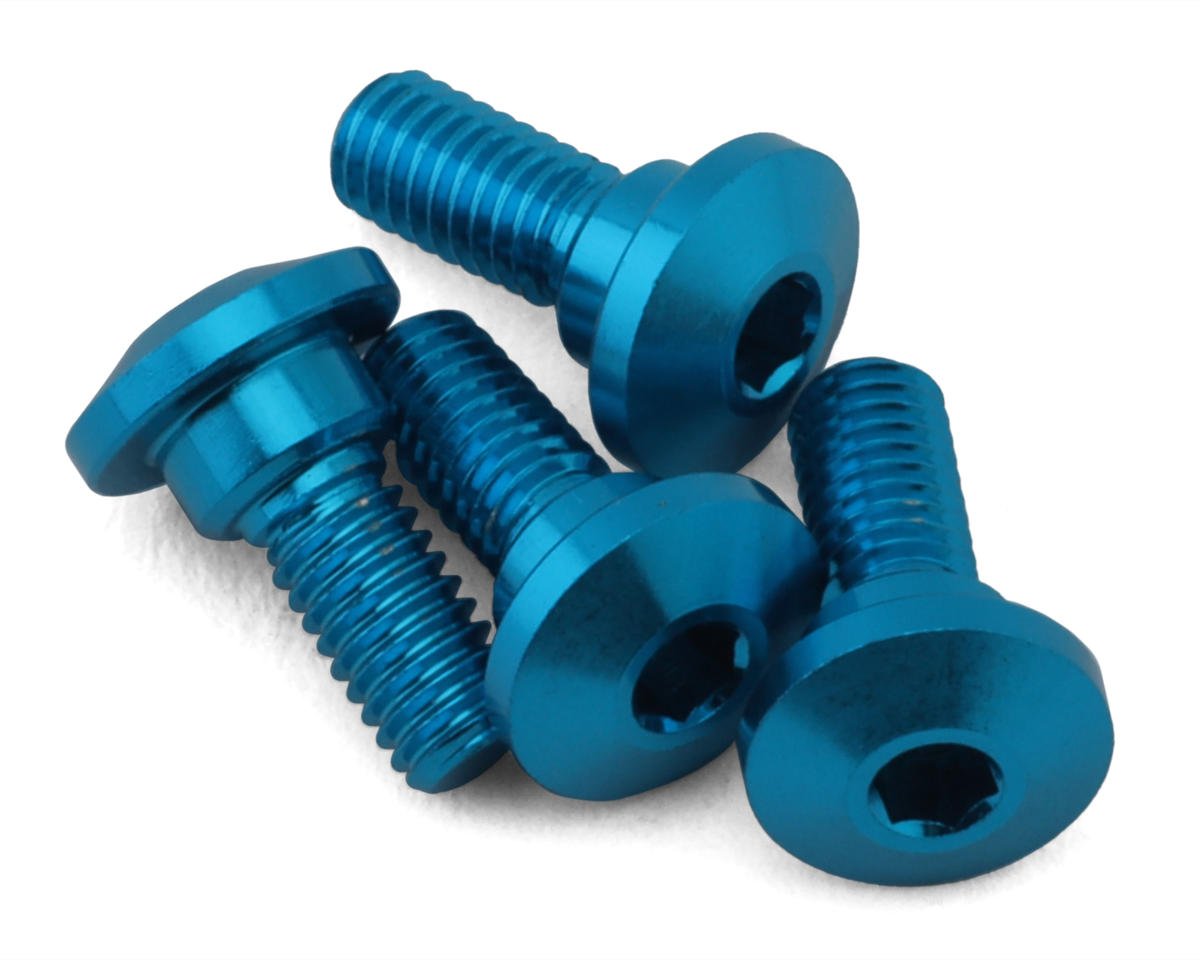 Tamiya Aluminum Servo Step Screws (Blue) (4) (TAM54862)
