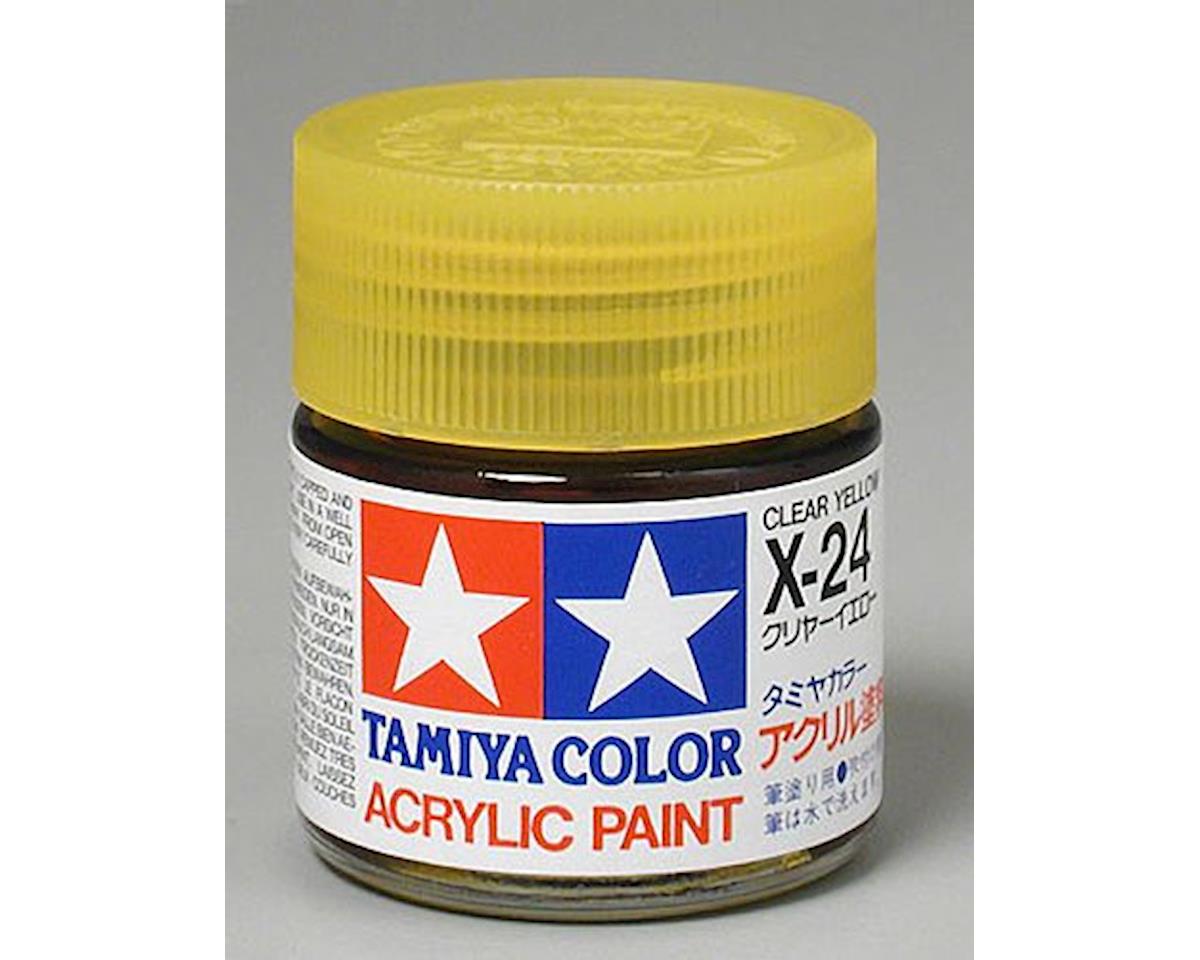Tamiya X-24 Clear Yellow Gloss Finish Acrylic Paint (23ml) (TAM81024)