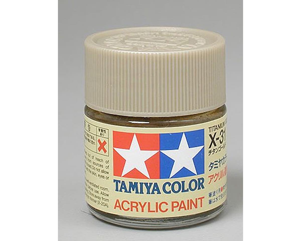Tamiya X-31 Titanium Gold Mini Acrylic Paint (23ml) (TAM81031)