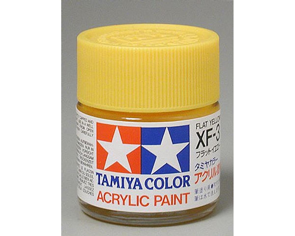 Tamiya XF-3 Flat Yellow Acrylic Paint (23ml) (TAM81303)