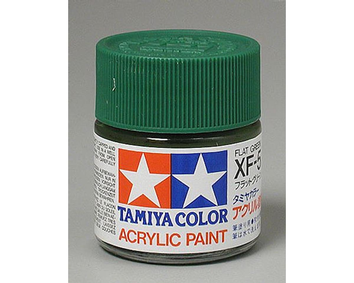 Tamiya XF-5 Flat Green Acrylic Paint (23ml) (TAM81305)