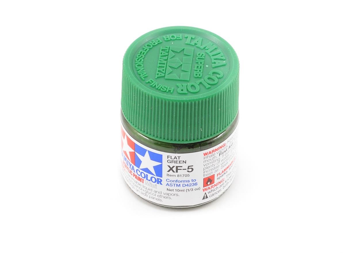 Tamiya XF-5 Flat Green Acrylic Paint (10ml) (TAM81705)