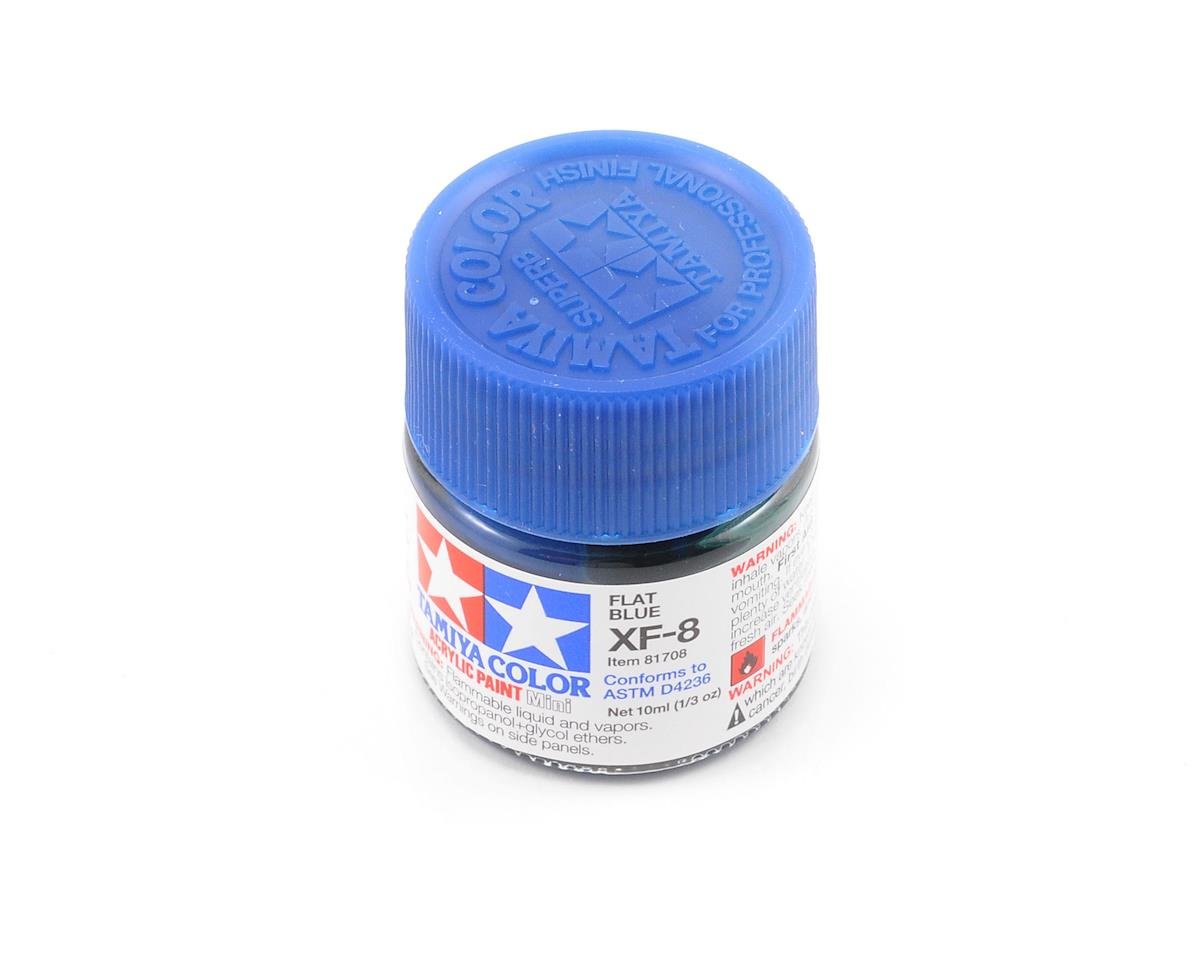 Tamiya XF-8 Flat Blue Acrylic Paint (10ml) (TAM81708)