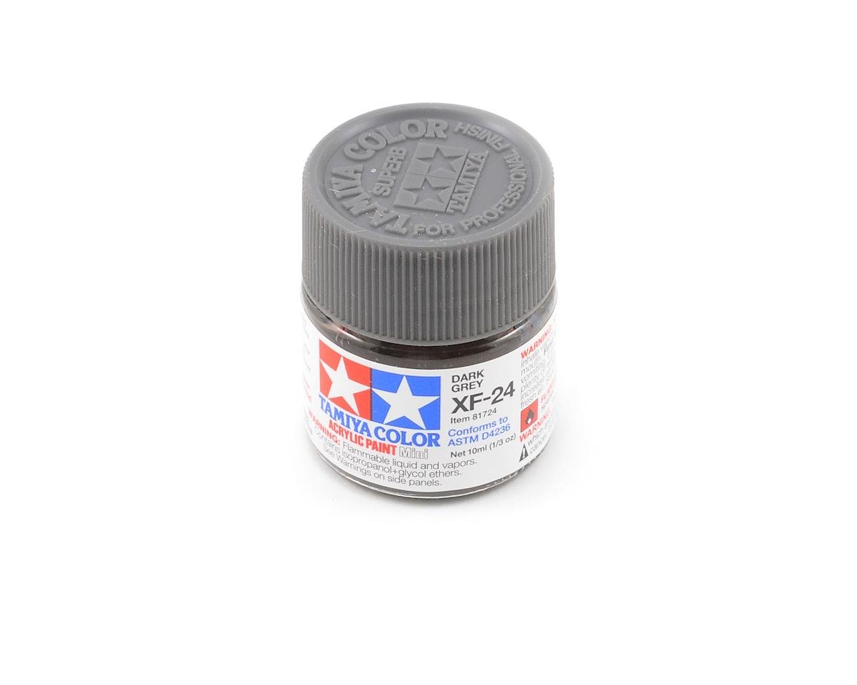Tamiya XF-24 Flat Dark Grey Acrylic Paint (10ml) (TAM81724)