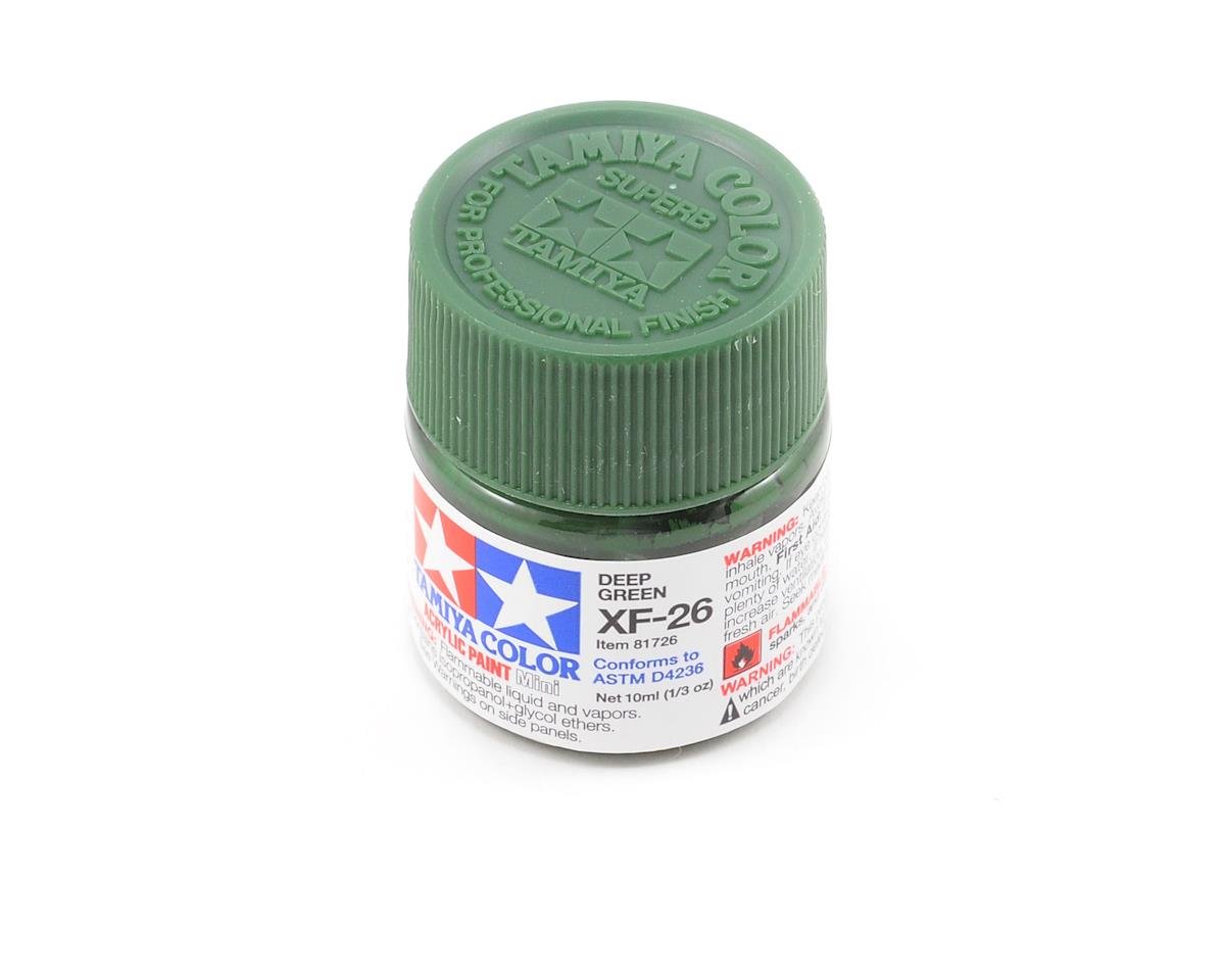 Tamiya XF-26 Flat Deep Green Acrylic Paint (10ml) (TAM81726)