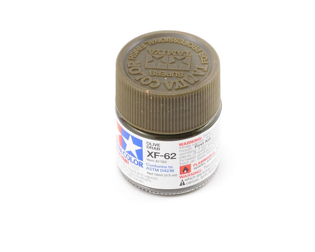 Tamiya XF-62 Flat Olive Drab Acrylic Paint (10ml) (TAM81762)