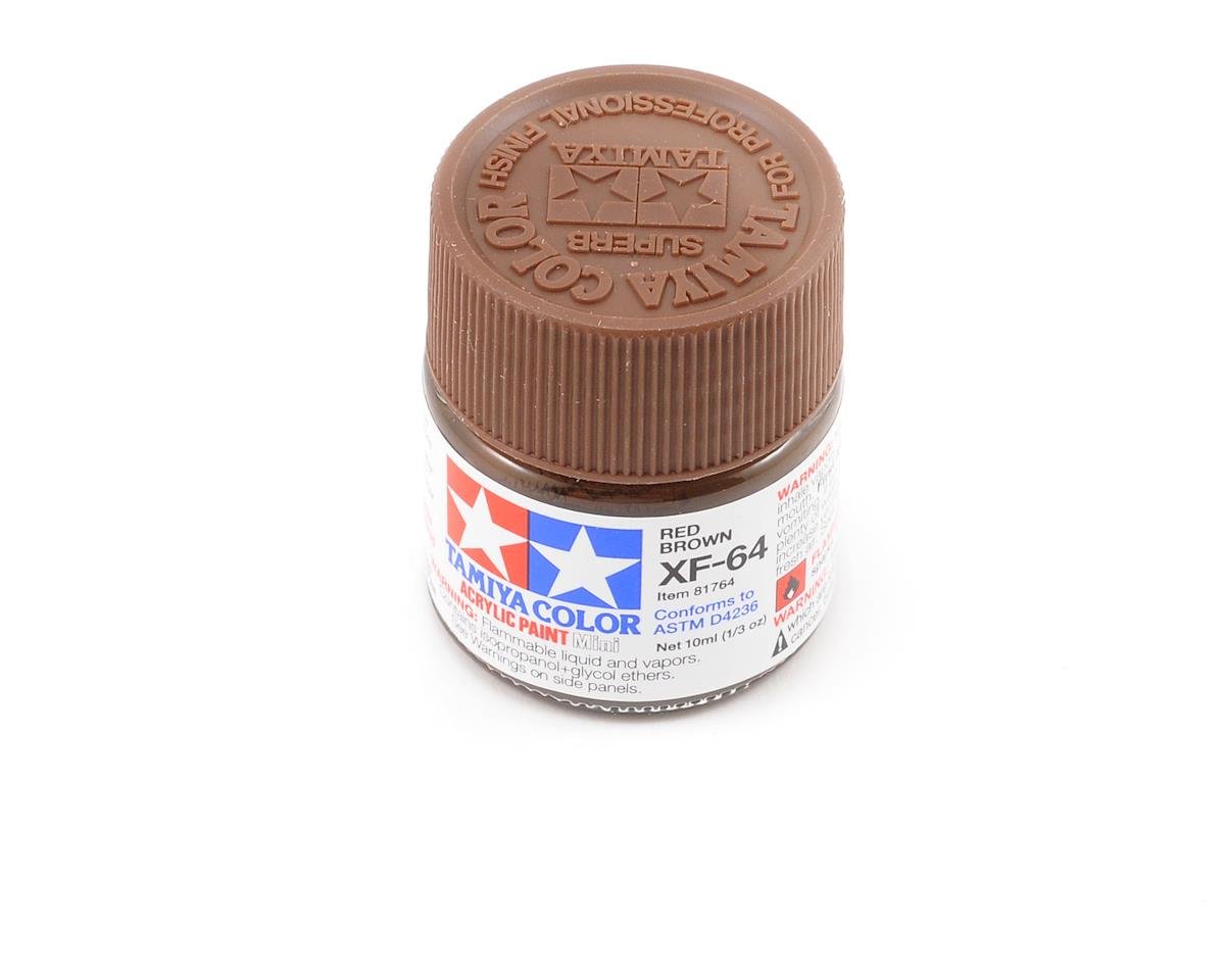 Tamiya XF-64 Flat Red Brown Acrylic Paint (10ml) (TAM81764)