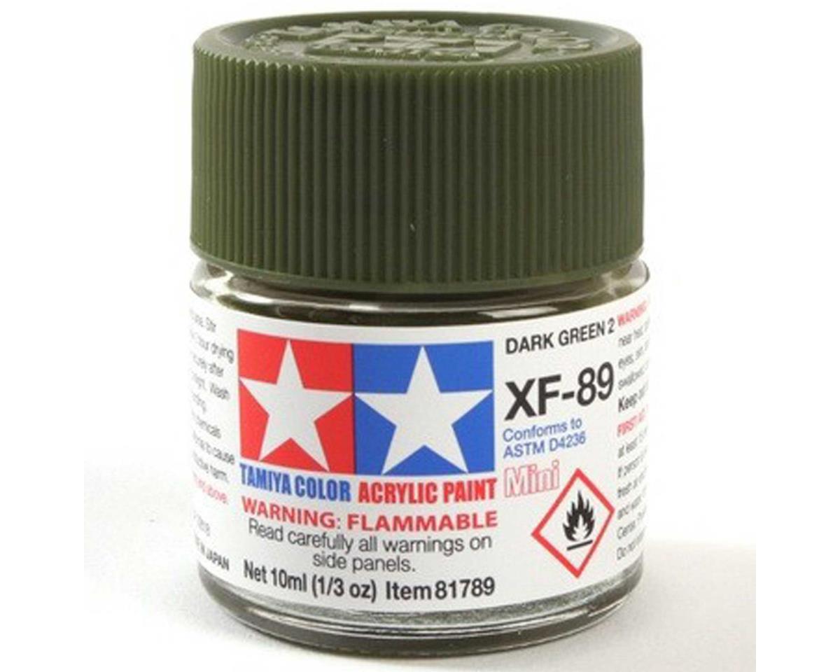 Tamiya XF-89 Flat Dark Green 2 Acrylic Paint (10ml) (TAM81789)