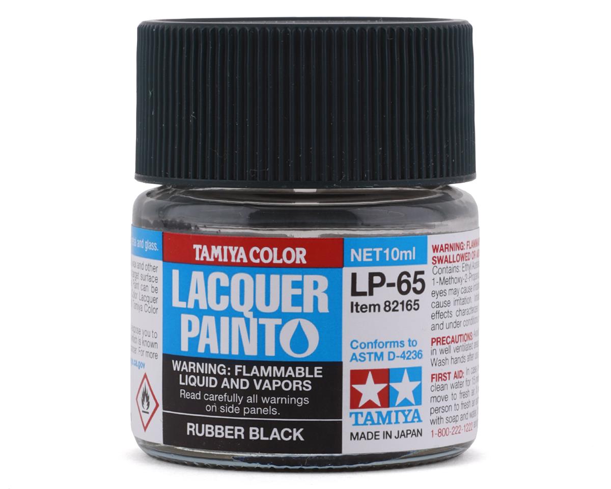 Tamiya LP-65 Rubber Black Lacquer Paint (10ml) (TAM82165)