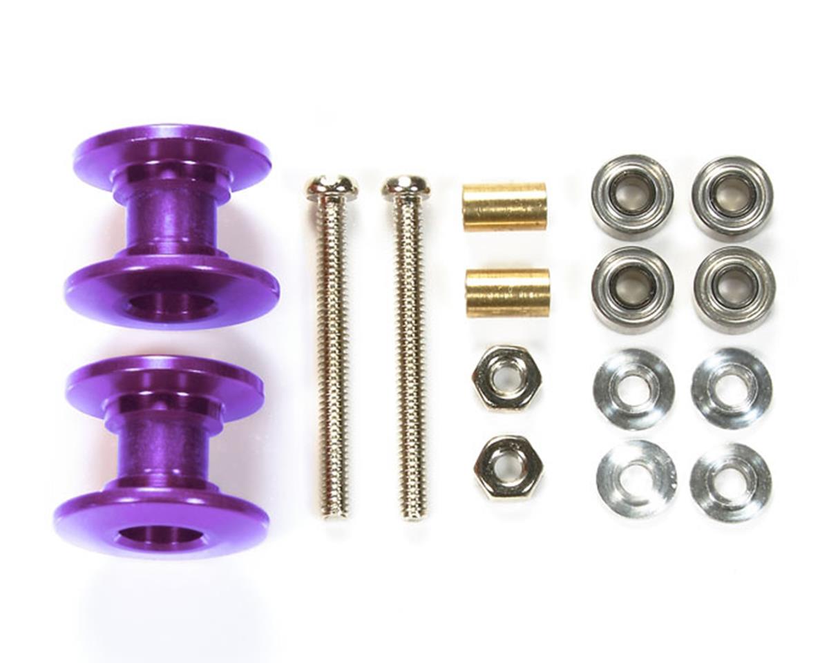 Tamiya JR Aluminum Double Rollers 13-12mm (Purple) (TAM95540)