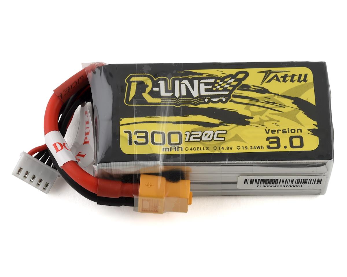 Tattu "R-Line 3.0" 4S LiPo Battery 120C (14.8V/1300mAh) (JST-XH) (TAT-RL3-120C-1300-4S1P)