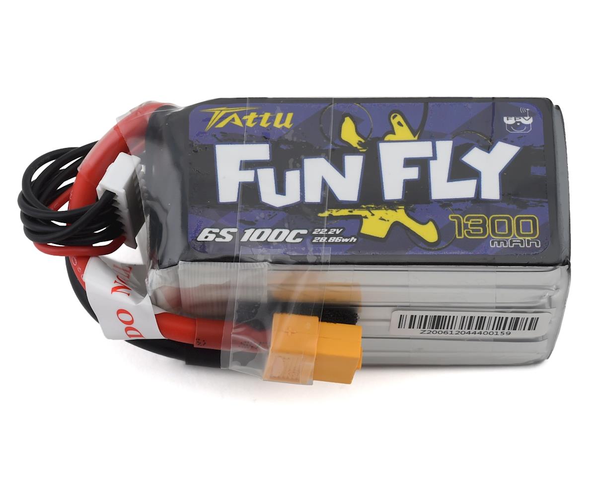 Tattu 6s LiPo Battery 100C w/XT60 Connector (22.2V/1300mAh) (TAT13006S10X6)