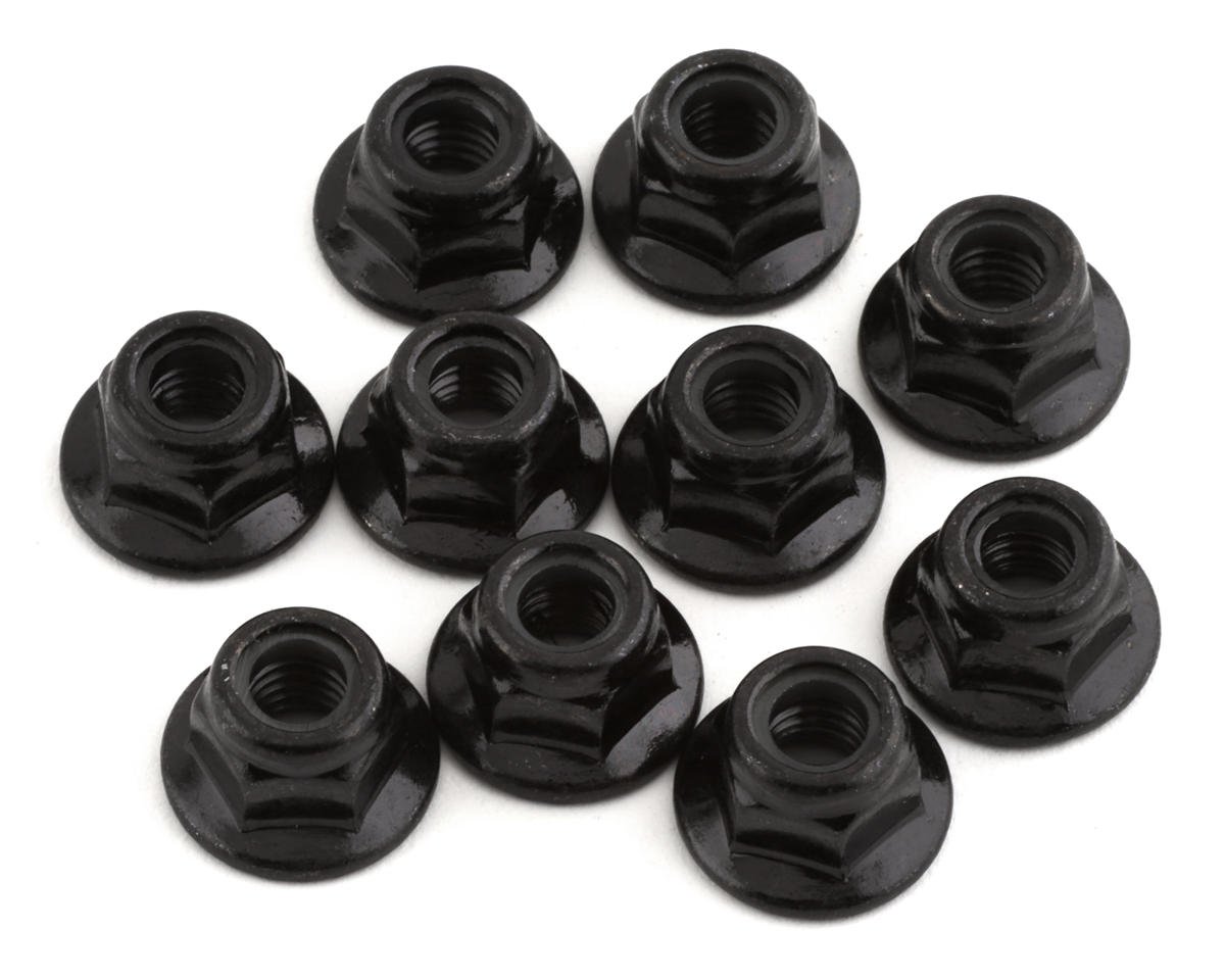 Tekno RC 5mm Flanged Locknuts (Black) (10) (TKR1214)