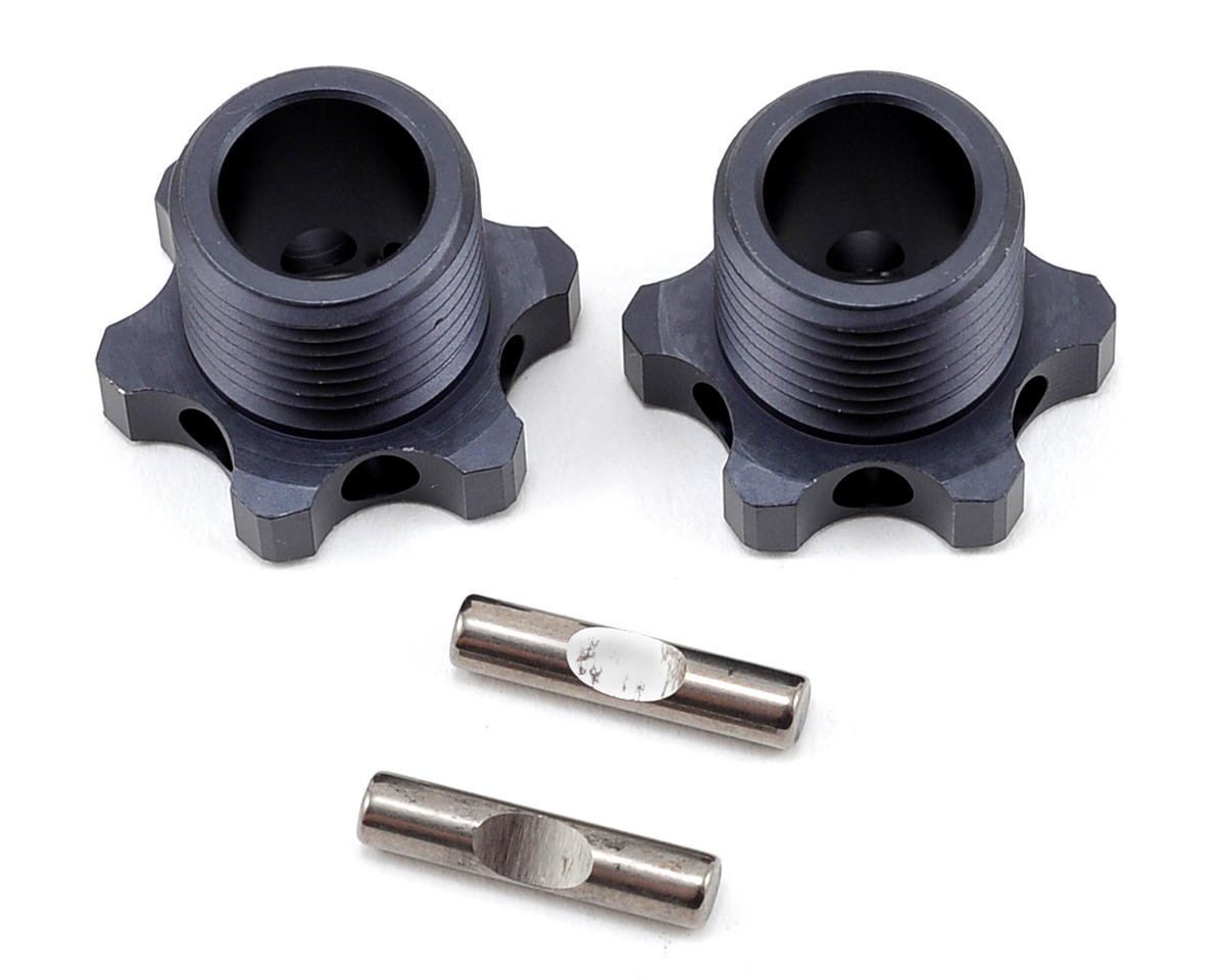 Tekno RC Aluminum Lightened Wheel Hub Set w/Pins (Gun Metal) (2) (TKR5071X)