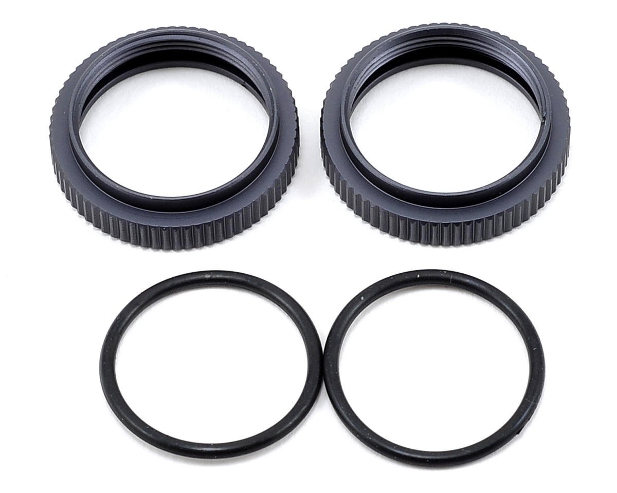 Tekno RC Aluminum Shock Adjustment Nut Set (Gun Metal) (2) (TKR6013)