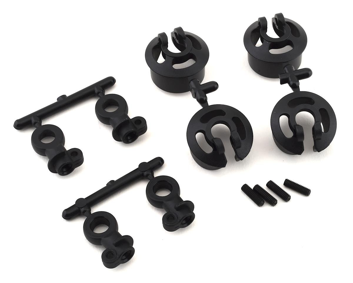 Tekno RC Large Radius Locking Shock Rod End & Spring Perch Set (TKR6140C)