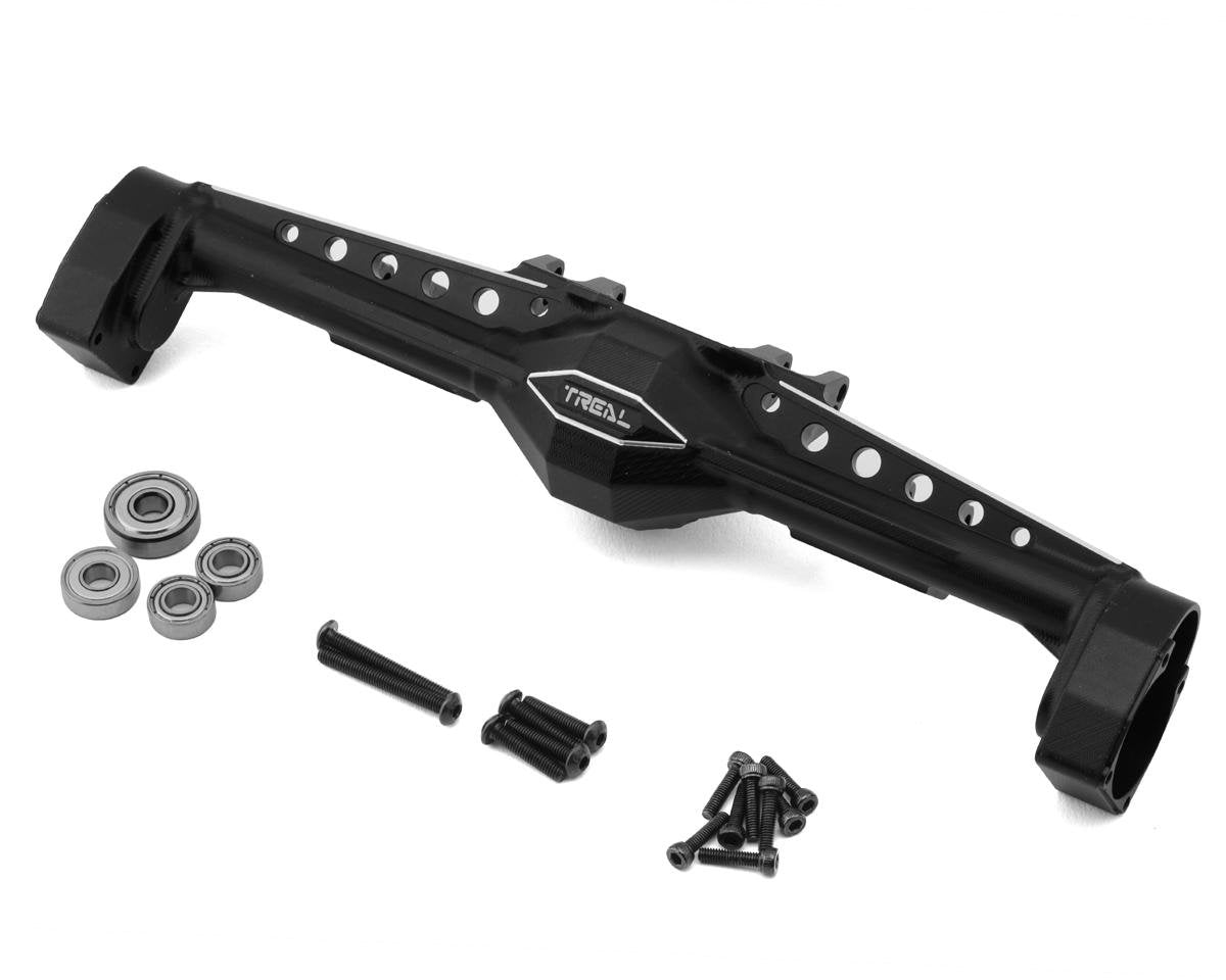 Treal Hobby Axial Capra CNC Aluminum One Piece Rear Axle Housing (Black) (TLHTCAPRA-03)