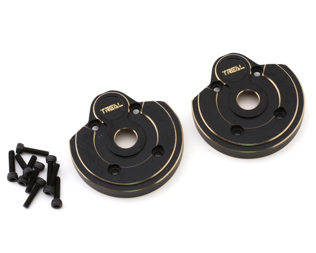 Treal Hobby Axial Capra Brass Outer Portal Cover (Black) (52g) (TLHTCAPRA-06)