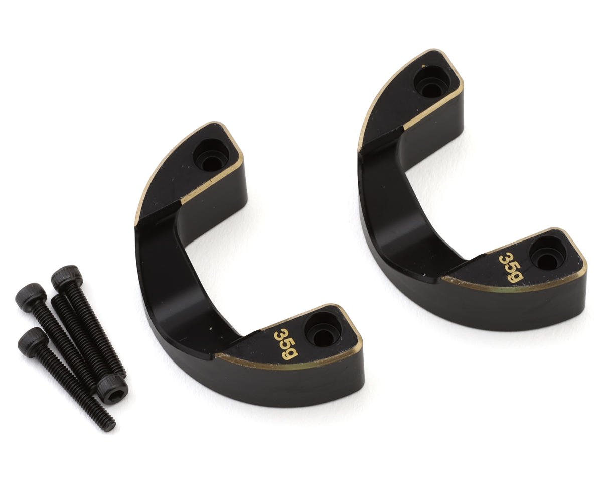 Treal Hobby Capra Brass Outer Portal Cover Counterweight (Black) (2) (35g) (TLHTCAPRA-07)