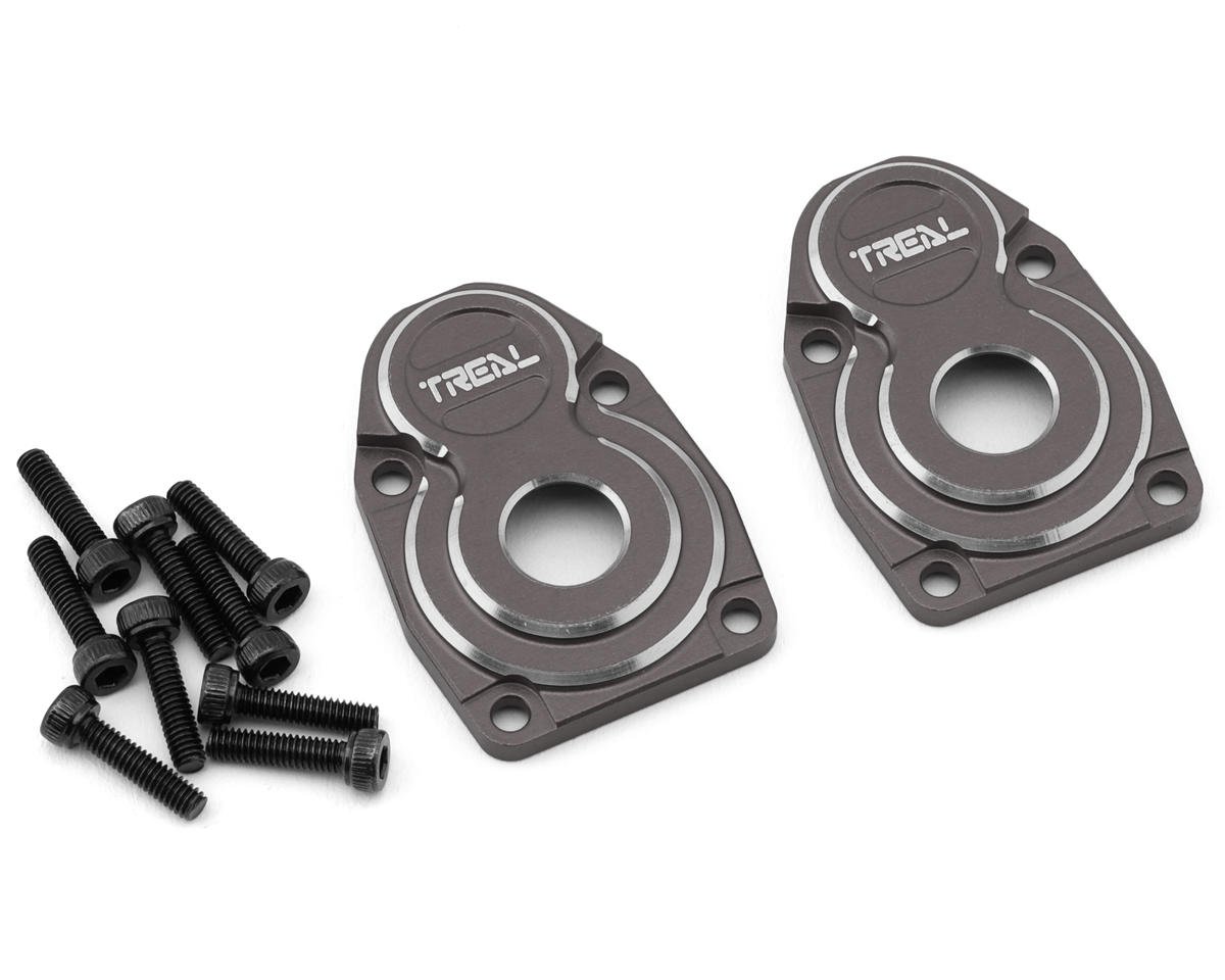 Treal Hobby Axial Capra CNC Aluminum Outer Portal Covers (Grey) (TLHTCAPRA-26)