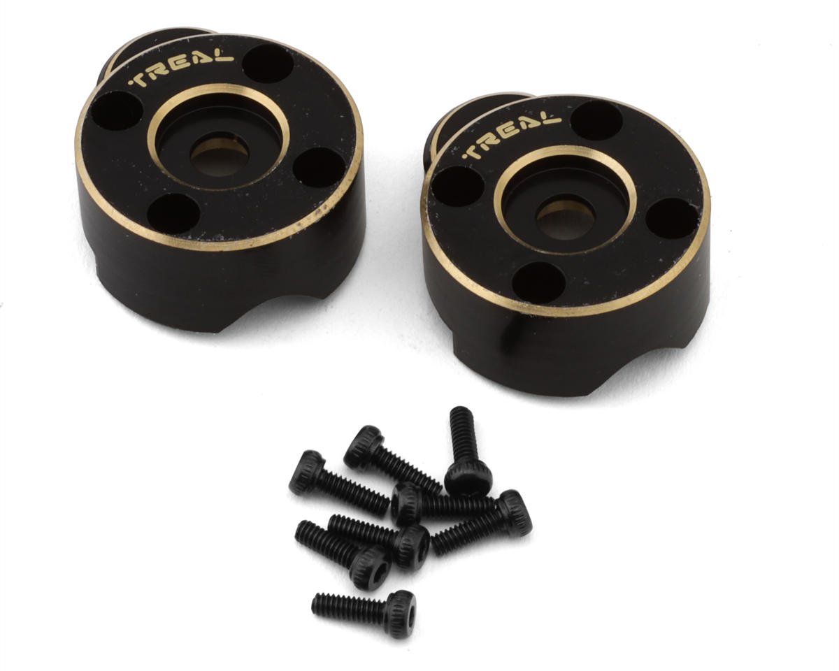 Treal Hobby FCX24 Brass Outer Portal Covers (Black) (2) (18g) (TLHTFCX24-01)