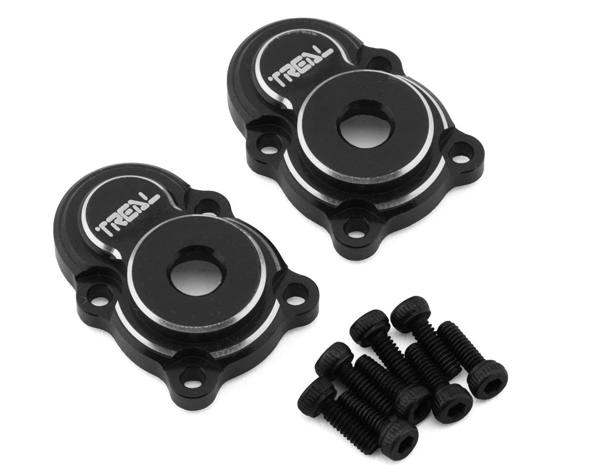 Treal Hobby FCX24 Aluminum Outer Portal Covers (Black) (2) (TLHTFCX24-03)