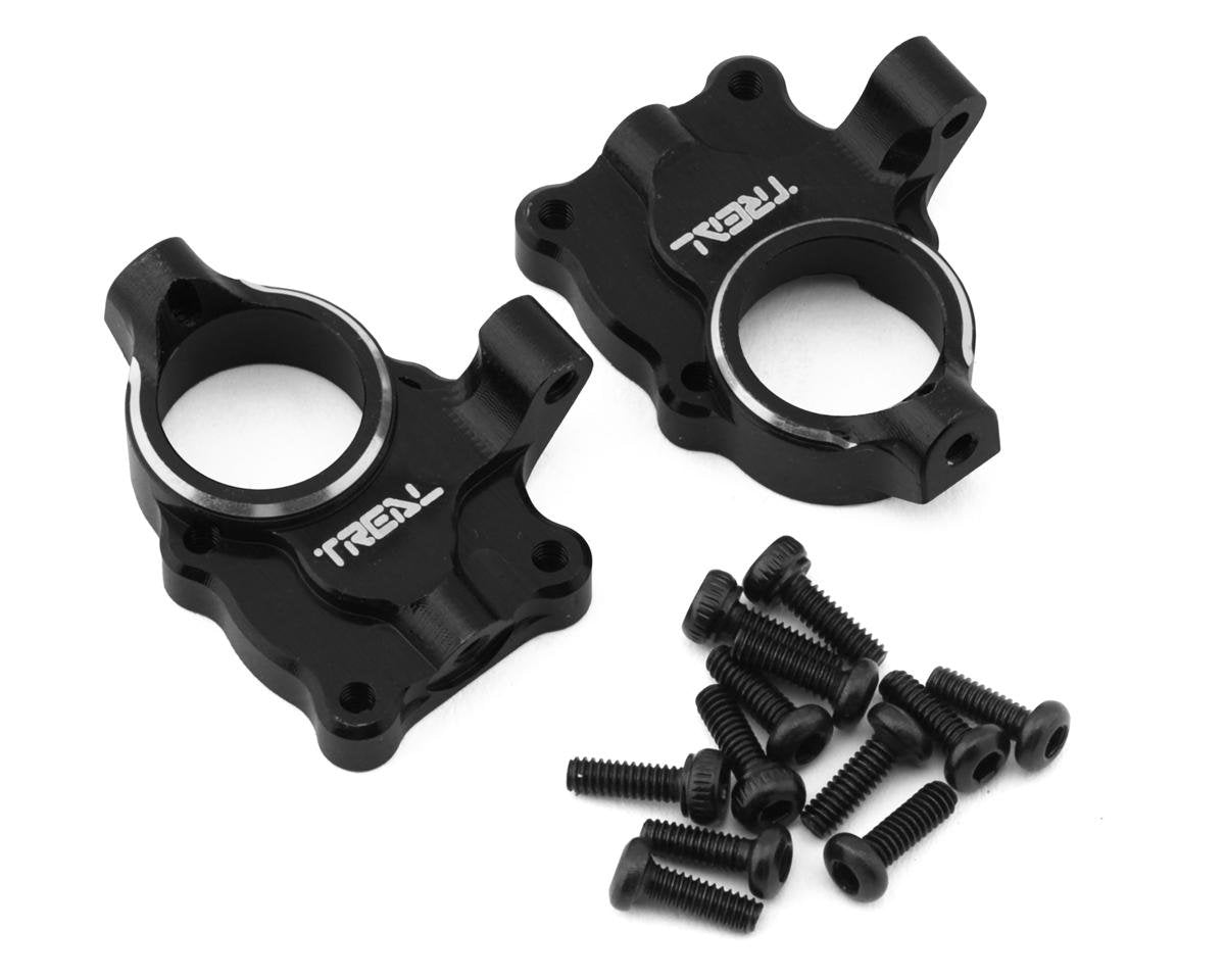 Treal Hobby FCX24 Aluminum Inner Portal Covers (Black) (2) (TLHTFCX24-11)
