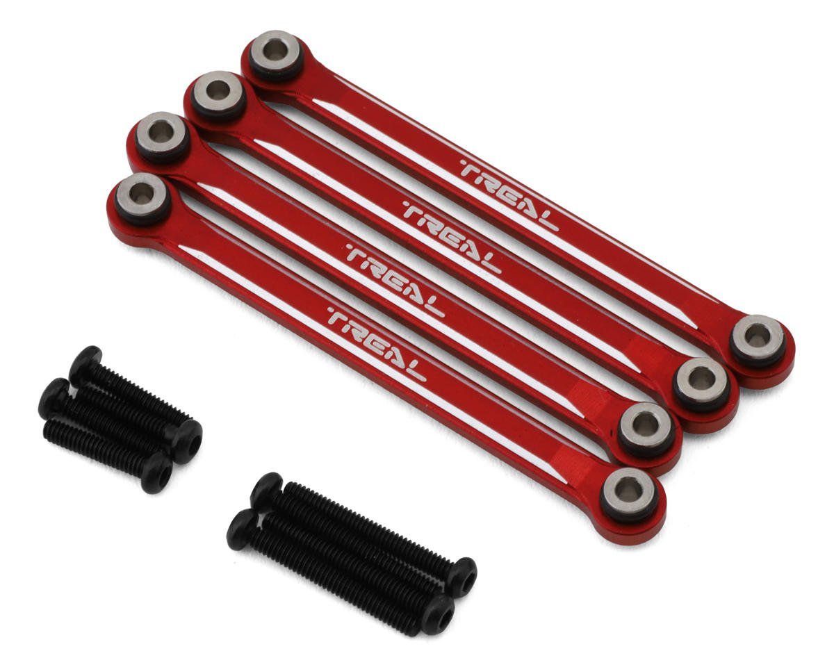 Treal Hobby FCX24 Aluminum Lower Links Set (Red) (TLHTFCX24-26)