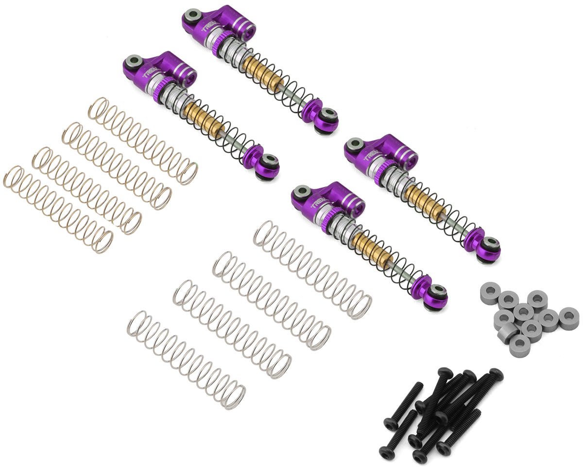 Treal Hobby FCX24 Threaded Double Barrel Aluminum Shocks (43mm) (Purple) (4) (TLHTFCX24-42)