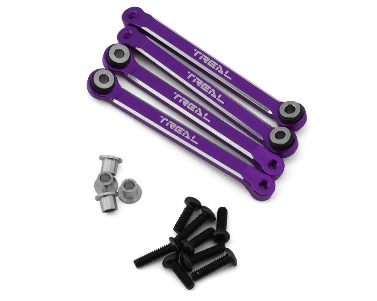 Treal Hobby FCX24 Aluminum Upper Links Set (Purple) (TLHTFCX24-51)