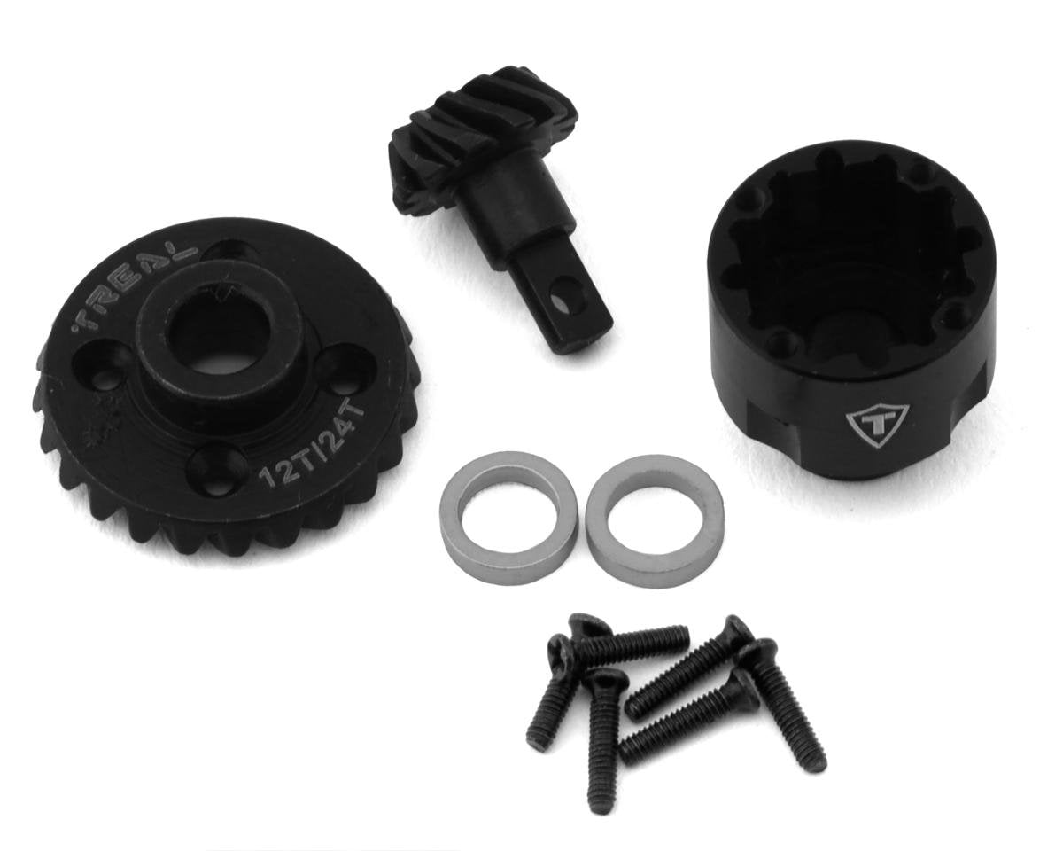 Treal Hobby FCX24 Hardened Steel Differential Gear Set (12T/24T) (Unlocked) (TLHTFCX24-74)