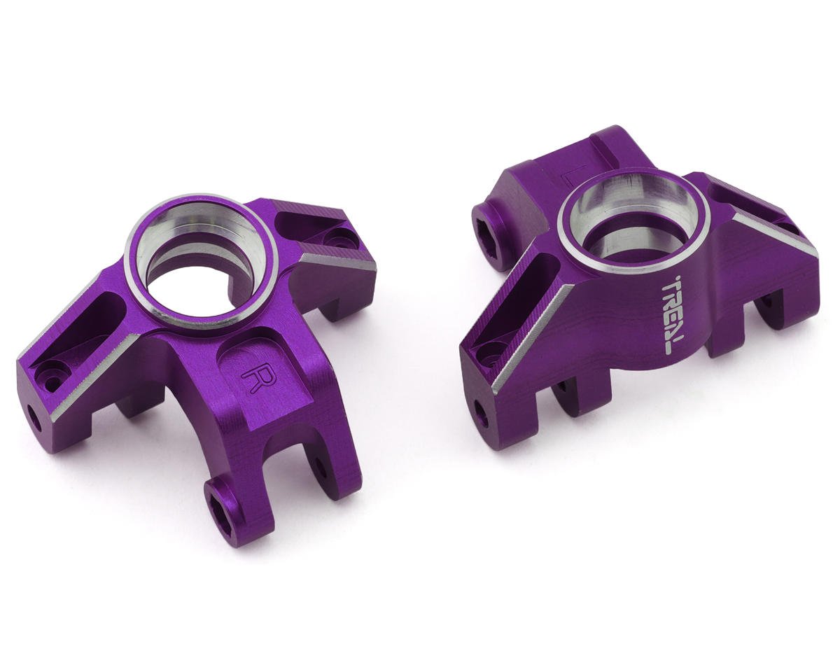 Treal Hobby Losi LMT Aluminum Front Steering Knuckle (Purple) (2) (TLHTLMT-107)