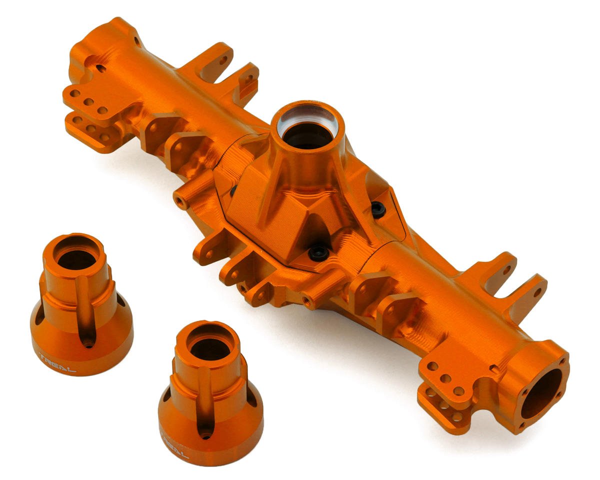 Treal Hobby Losi LMT CNC-Machined Aluminum Rear Axle Housing (Orange) (TLHTLMT-128)
