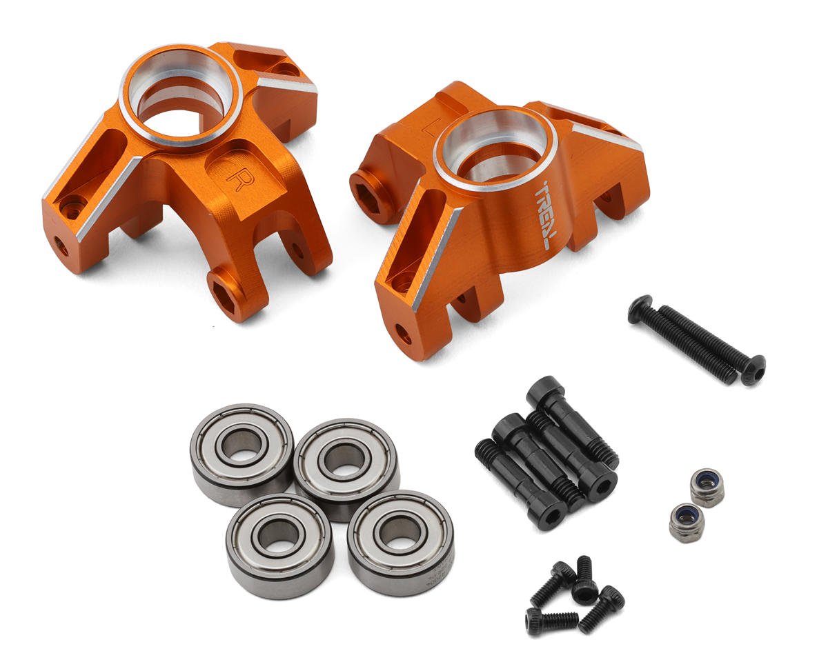 Treal Hobby Losi LMT Aluminum Front Steering Knuckle (Orange) (2) (TLHTLMT-130)