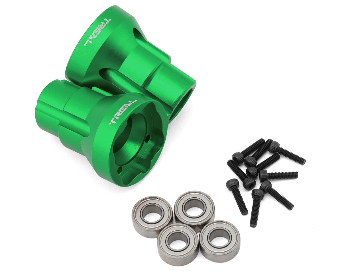 Treal Hobby Losi LMT Aluminum Rear Axle Mounts (Green) (2) (3 Degree) (TLHTLMT-141)